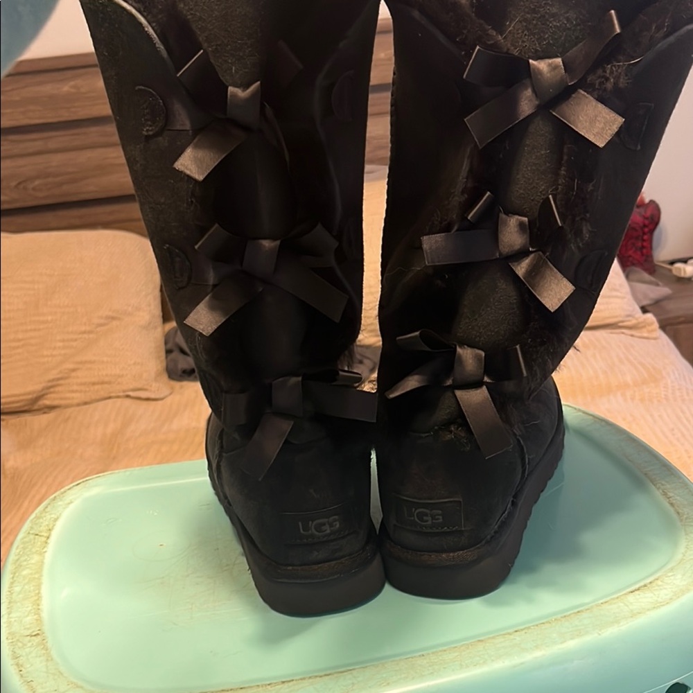 Black UGG Boots with Bows